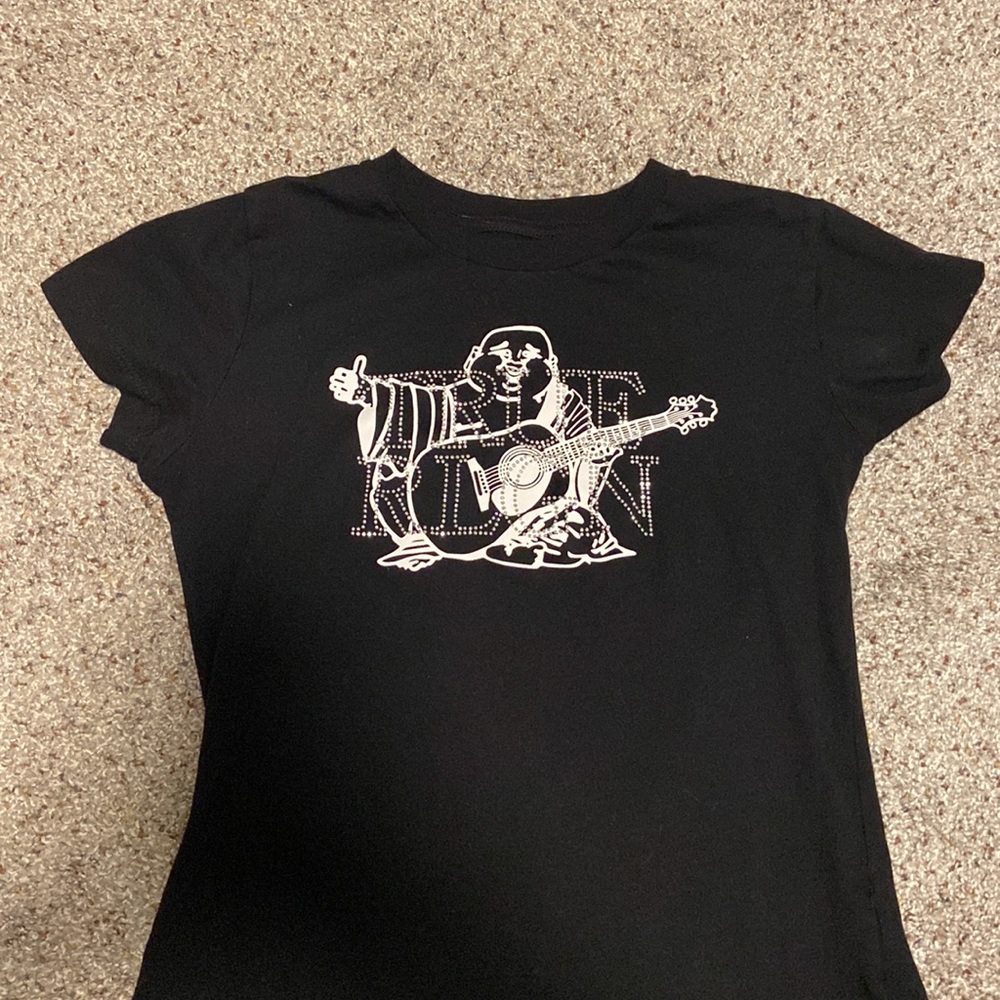 True Religion baby tee xs womens with rhinestones
